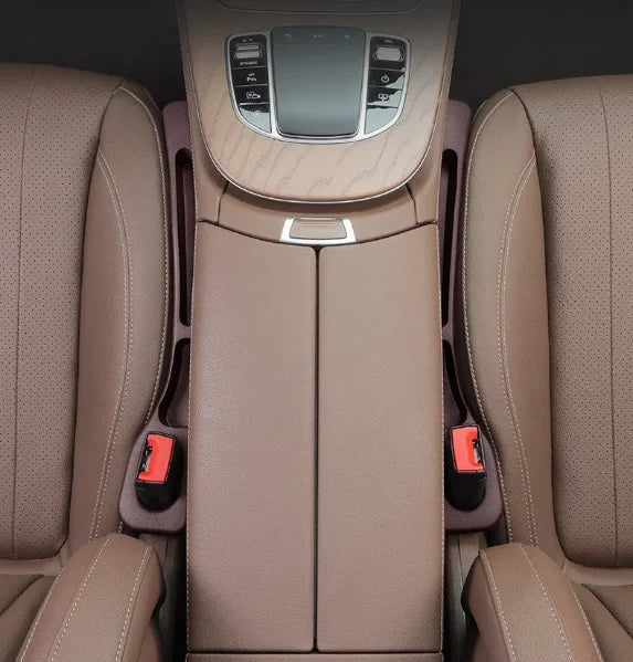 Zovira™ 2-Piece Car Seat Gap Filler Organizer – Universal PU Storage