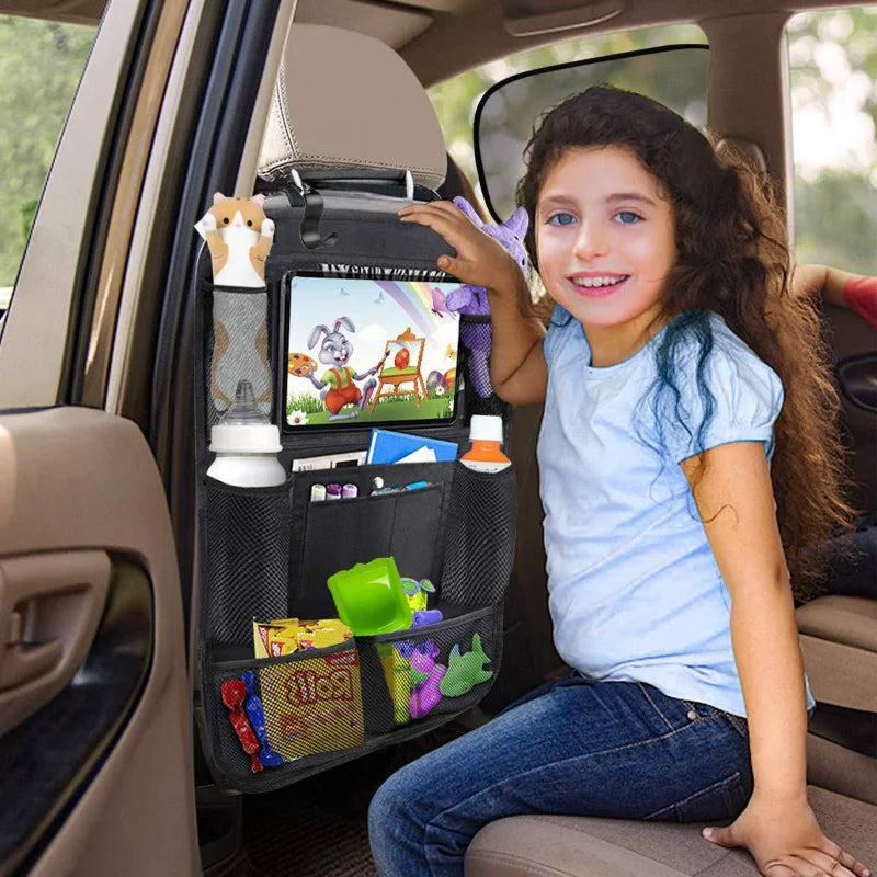 Zovira™ Back Seat Organizer – Multi-Pocket Storage with Tablet Holder