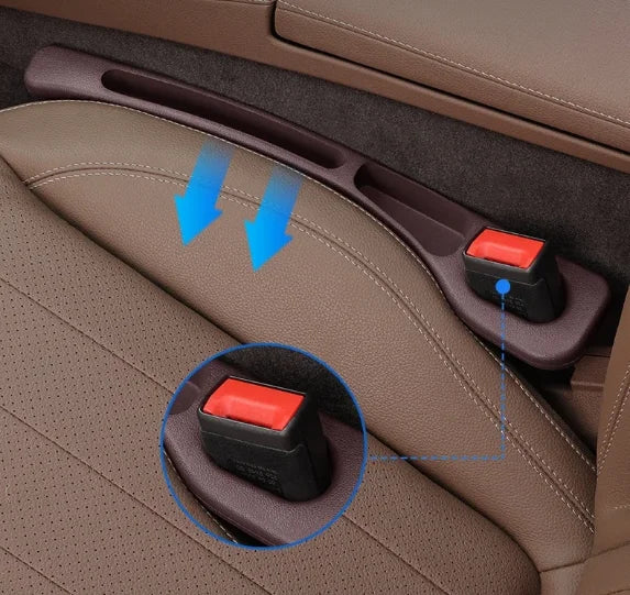 Zovira™ 2-Piece Car Seat Gap Filler Organizer – Universal PU Storage