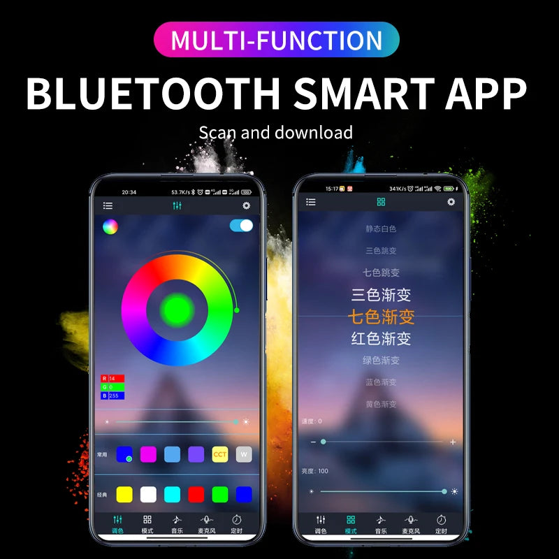 Zovira™ RGB Car Interior Ambient LED Light Kit – App & Remote Music Control