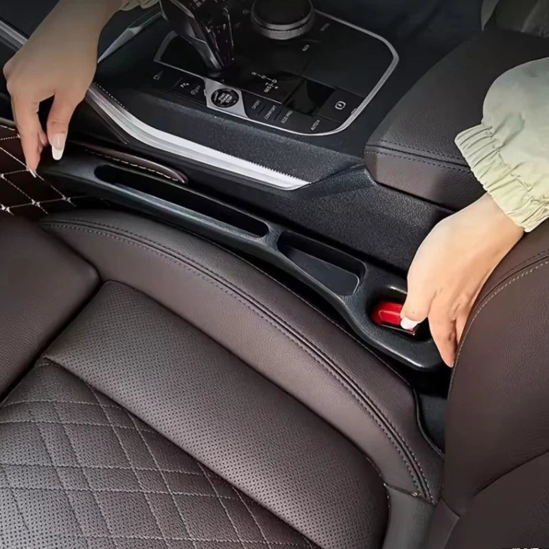 Zovira™ 2-Piece Car Seat Gap Filler Organizer – Universal PU Storage
