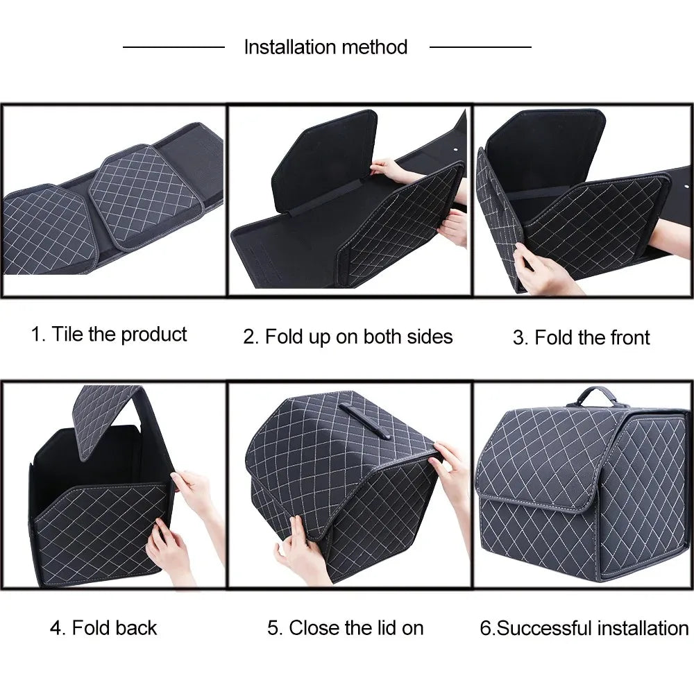 Zovira™ Foldable Car Trunk Organizer – Large-Capacity Storage Box