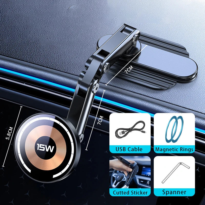 Zovira™ 15W Magnetic Wireless Car Charger Mount