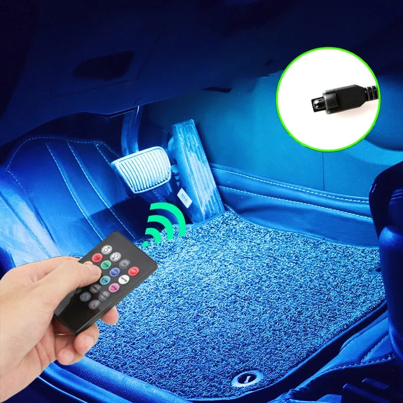 Zovira™ RGB Car Interior Ambient LED Light Kit – App & Remote Music Control