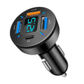 Zovira™ 66W Fast Car Charger – USB-C PD + USB-A QC, 12V/24V