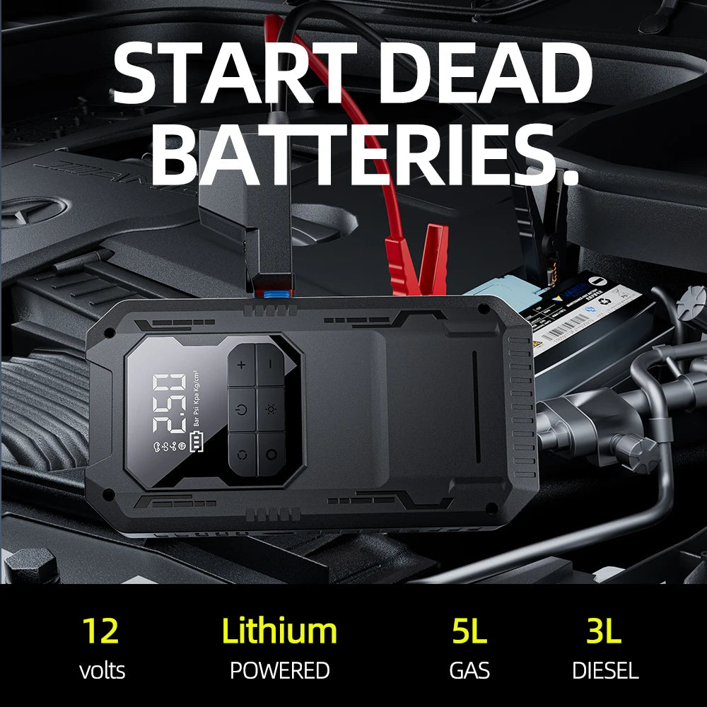 Zovira™ 4-in-1 Jump Starter + 150 PSI Air Compressor